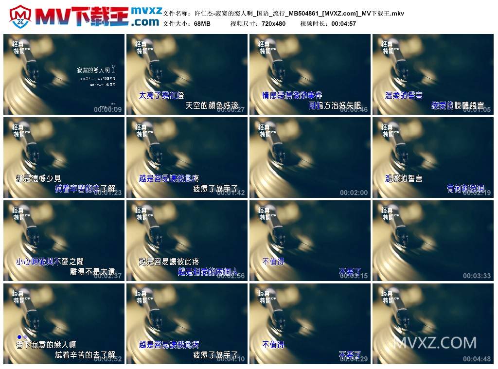 许仁杰-寂寞的恋人啊_国语_流行_MB504861